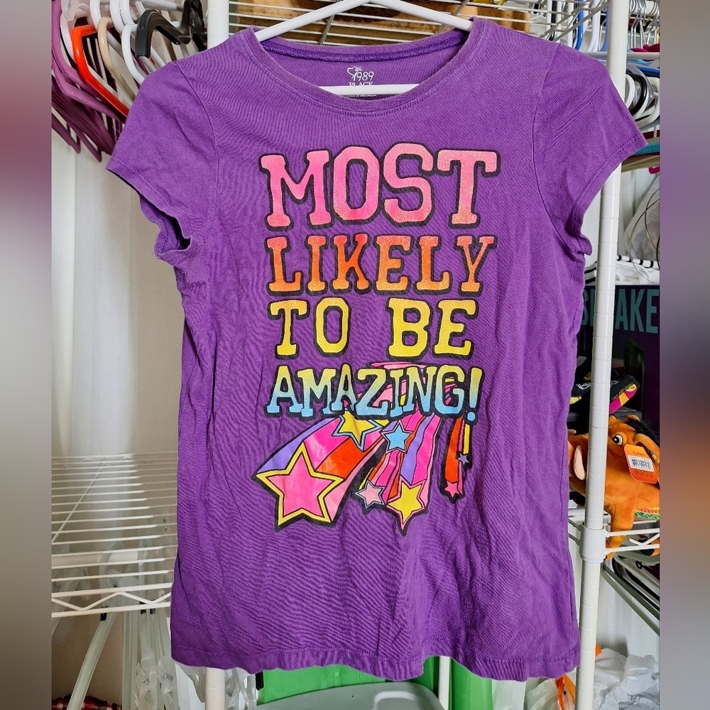 PURPLE T-SHIRT SIZE 14 GIRLS